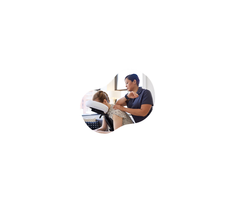 woman getting massage