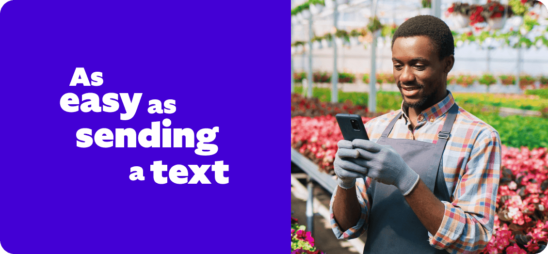 Tan fácil como enviar un mensaje de texto